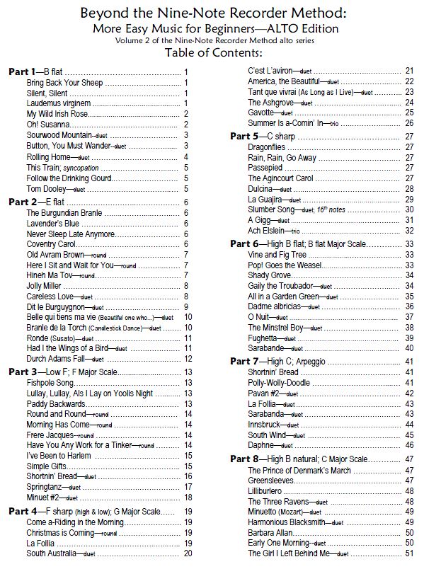 intermediate alto and sopranino recorder book