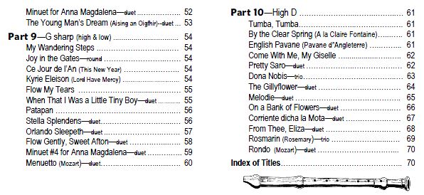 intermediate alto recorder music book