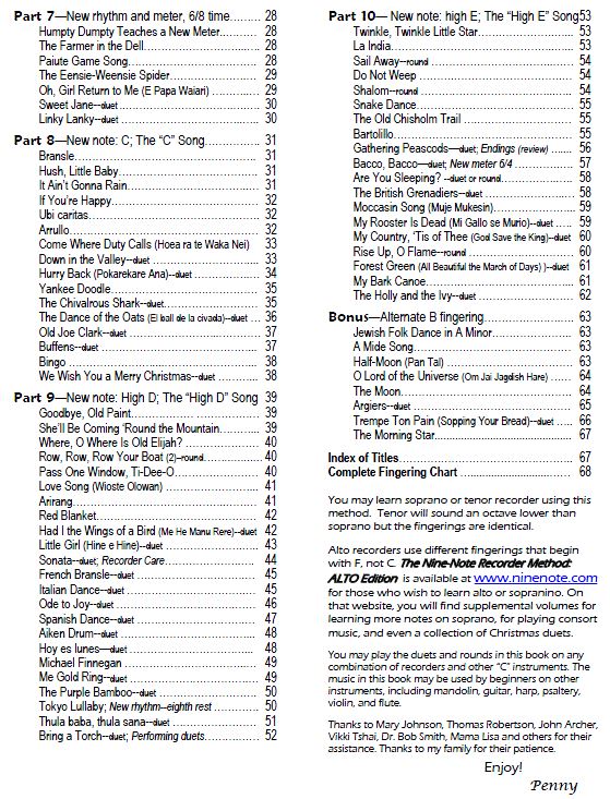 recorder method for elementary schools